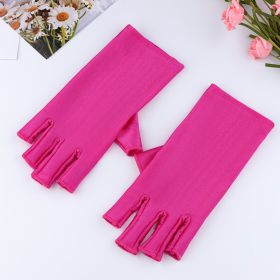 Manicure UV Protection Glove (Option: Rose Red)