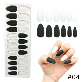 24 Pieces Of L-3 Matte Nails (Option: Black and white)